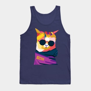 cat with glasses Tank Top